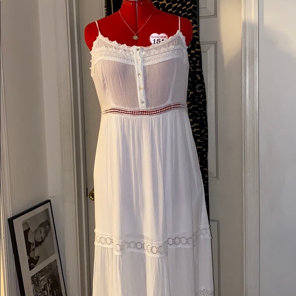 Forever 21 Dresses & Skirts - Forever 21+ Crochet Crinkled Maxi Dress